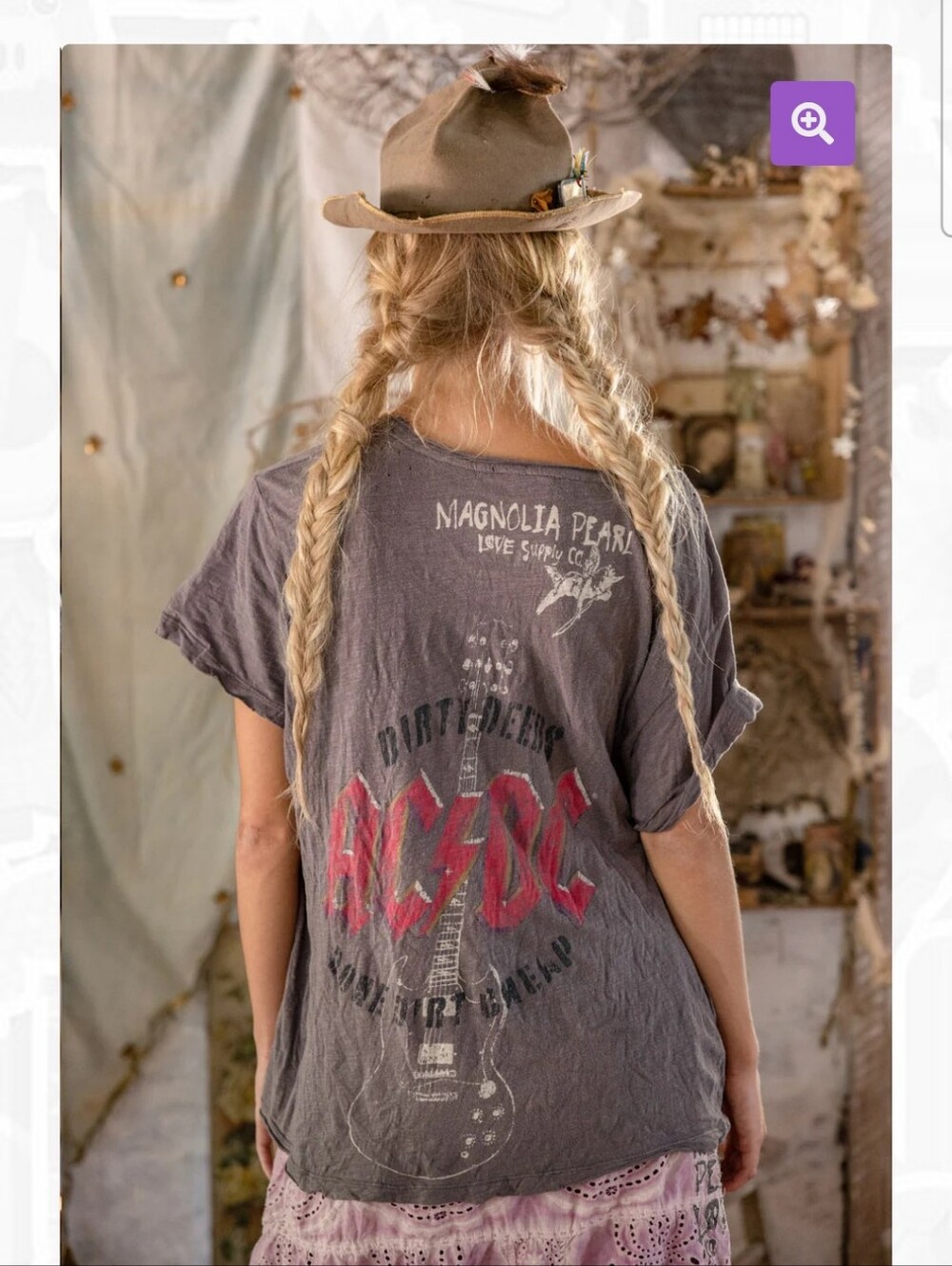 Magnolia Pearl Dirty Deeds ACDC Tee NWT - Picture 6 of 6